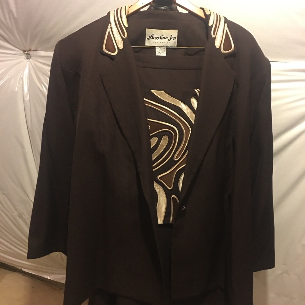 Brown Angelina Joy Collection Suit
